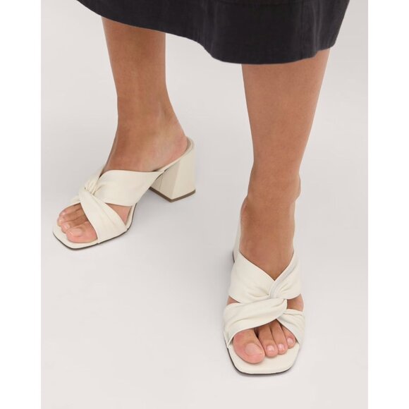 Everlane The Day Twist Heels in Canvas 6 New Womens High Heels Sandals - Picture 13 of 13